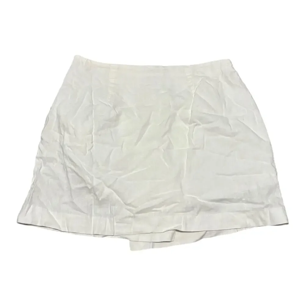 a new day White Linen Blend Skirt Size 12 NWT